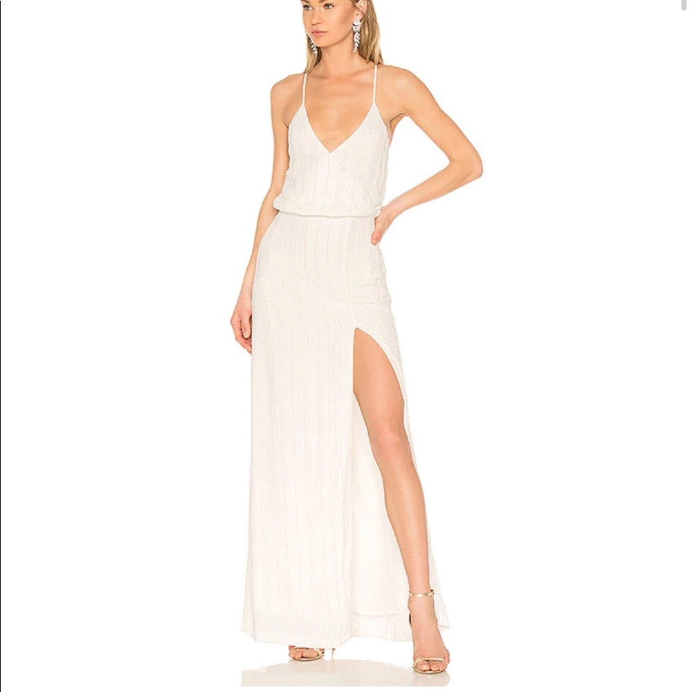 LPA Beaded Crossback Gown in Ivory